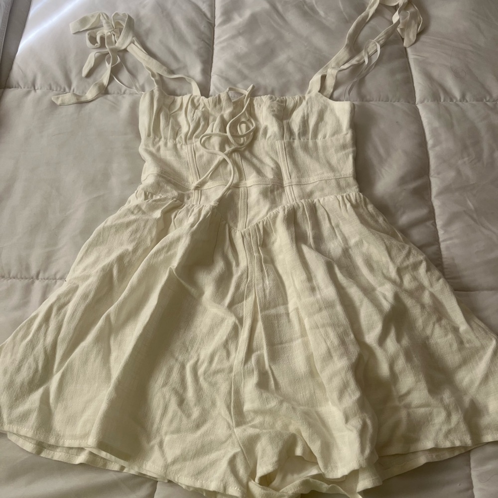 white princess poly romper